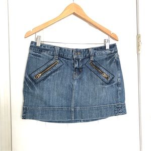 GAP 1969 Vintage Y2K Women's Low Rise Blue Denim Medium Wash Mini Skirt Size 6